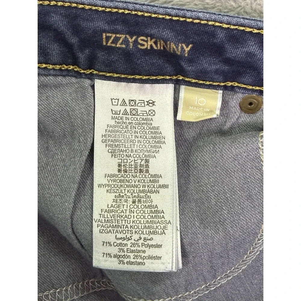 Michael‎ Kors Jeans Womens 10 Blue Dark Wash Denim Mid Rise Izzy Skinny Ankle
